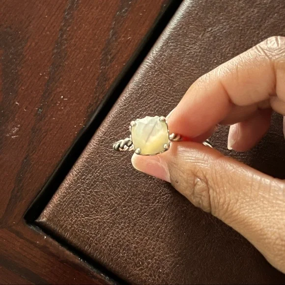 Pandora Mother of Pearl Ring & Band - Picture 2 of 8